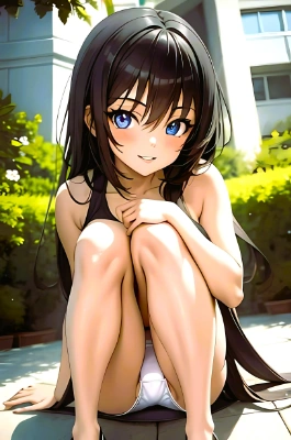 パンチラしている女の子
